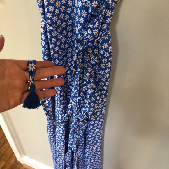 Madewell Women's Ruffled Wrap Maxi Dress in Mini Daisy 00 - Picture 8 of 10